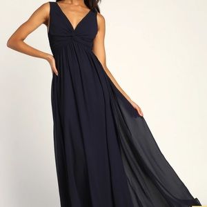 Lulu’s Easy to Love You Navy Bridesmaids Dress (Size Small)